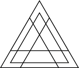 Triangles and circles Design element . Triangular Logo . Vector Lines, low poly object, trigonometry shape. Sacred geometry.