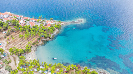 Beautiful Summer Scene in the Greece. Sithonia, Neos Marmaras.