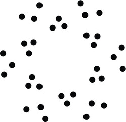 Halftone dots in circle form. round logo . vector dotted frame . design element