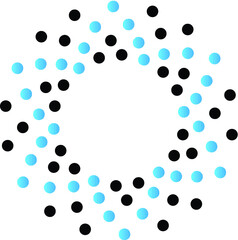 Halftone dots in circle form. round logo . vector dotted frame . design element