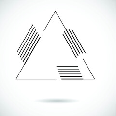 triangle logo design element vector