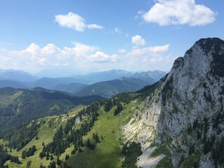 Looking over the European Alps near Bad Tölz, Germany