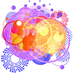 Halftone dots in circle form. round logo . vector dotted frame . design element