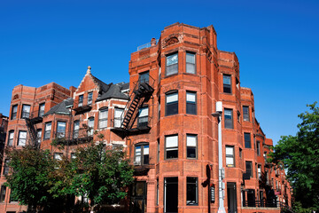 An old apartment building in Boston