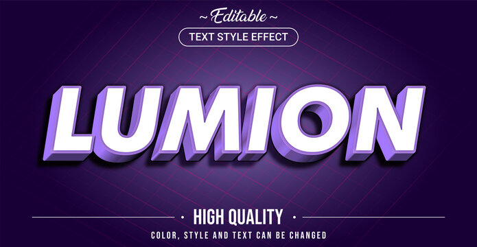 Editable text style effect - Lumion theme style.
