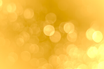 Obraz premium Bokeh light, Gold Bokeh Background, Dark Abstract Gold bokeh sparkle on black background.