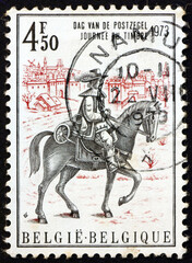 Postage stamp Belgium 1973 Thurn and Taxis courier