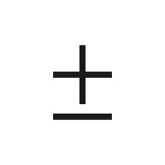 Plus minus icon. Math symbol modern, simple, vector, icon for website design, mobile app, ui. Vector Illustration