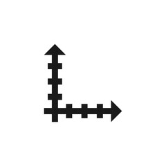 Coordinates icon. Mathematics symbol modern, simple, vector, icon for website design, mobile app, ui. Vector Illustration