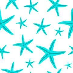 Seamless pattern starfish vector illustration