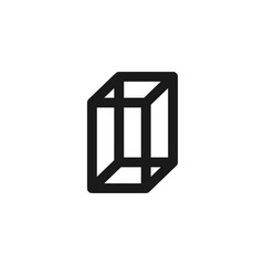 Rectangle icon. Math symbol modern, simple, vector, icon for website design, mobile app, ui. Vector Illustration