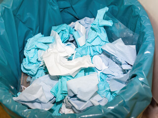 trash can in a laboratory