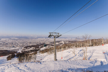 Cable car in the mountains