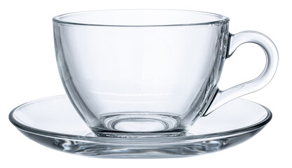 Glass tea pair isolated on white background