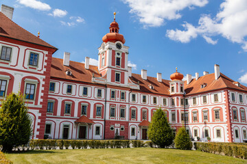Fototapeta na wymiar Chateau Mnichovo Hradiste, Renaissance castle, Central Bohemian Region, Czech Republic
