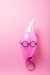 Party concept with pink ballon