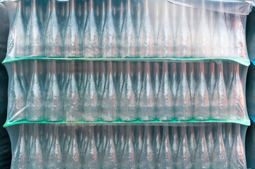Naklejka na ściany i meble Transparent glass bottles in Orhei, Moldova