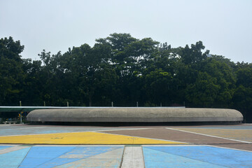 Quezon memorial circle water fountain in Quezon City, Philippines