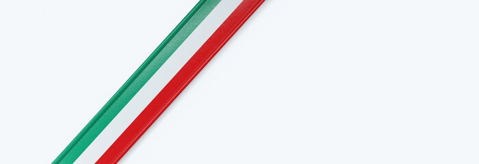 Leather strip with the flag of Mexico.