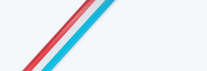 Leather strip with the flag of Luxembourg.