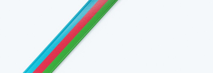 Leather strip with the flag of Azerbaijan.