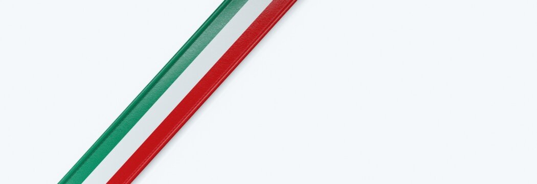 Leather strip with the flag of Italy.
