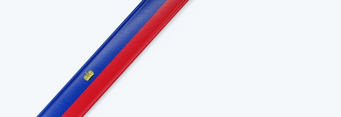 Leather strip with the flag of Haiti.