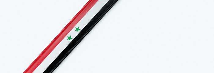 Leather strip with the flag of Syria.