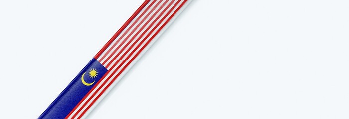 Obraz premium Leather strip with the flag of Malasia.
