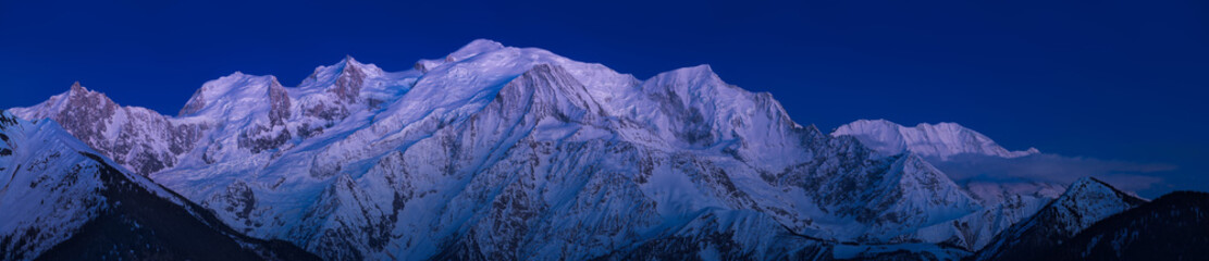 Mont Blanc Massif Twilight With