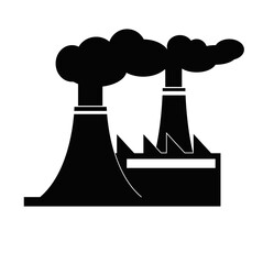 factory icon on illustraton white background
