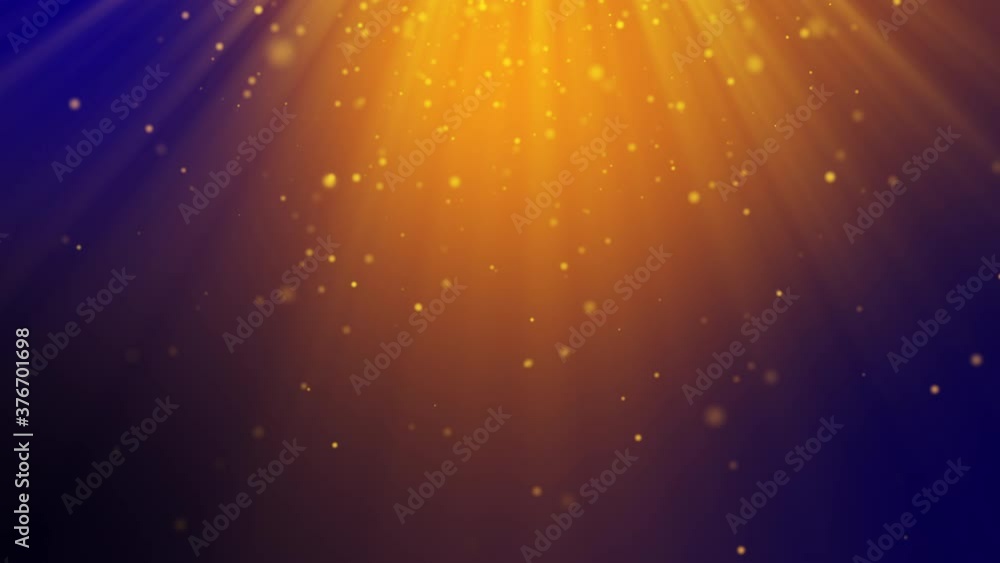 Poster dark light monochromatic green blue particle form abstract animation background with falling and fli