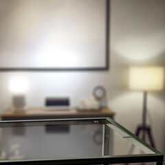 Table background of free space and home interior 