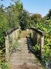 Sch&ouml;ne alte Br&uuml;cke im Garten