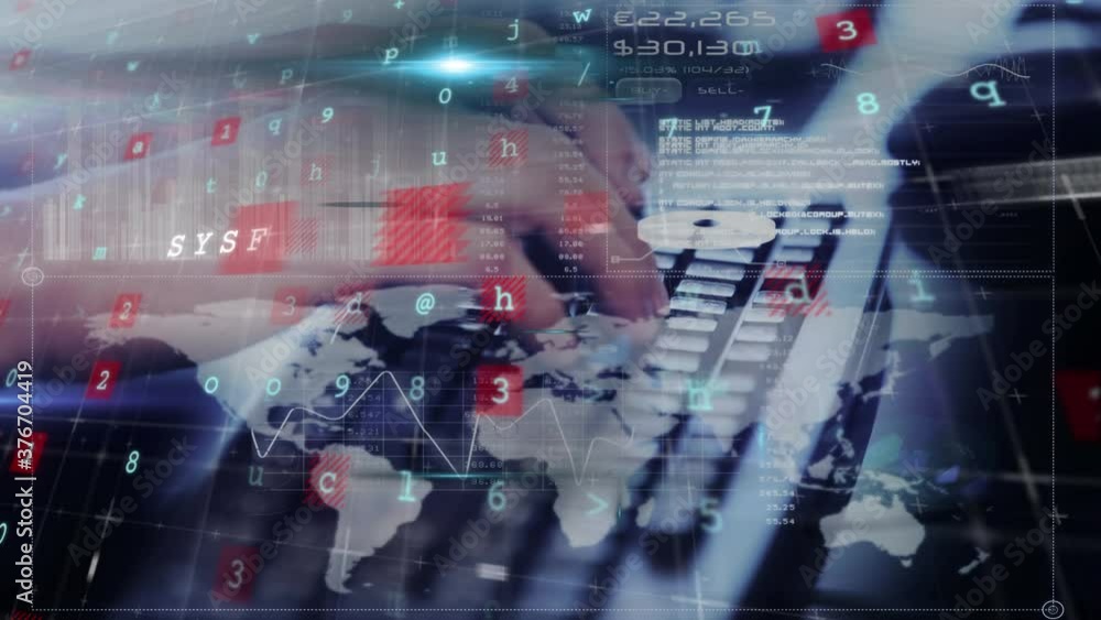 Poster cyber security concept texts against person typing on computer