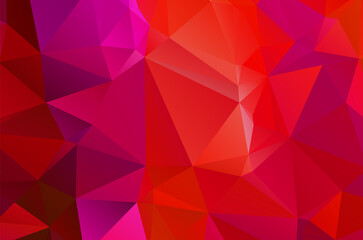 Obraz premium Abstract Red Geometric Background. Raster Illustration