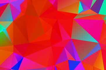 Obraz premium Abstract Red Geometric Background. Raster Illustration
