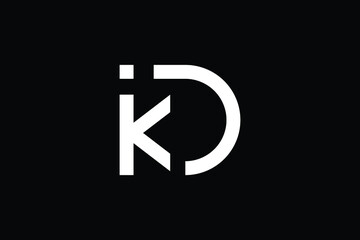Obraz premium Minimal Innovative Initial KD logo and DK logo. Letter DK KD creative elegant Monogram. Premium Business logo icon. White color on black background