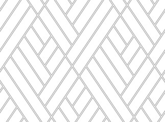 Abstract geometric pattern with stripes, lines. Seamless vector background. White and gray ornament. Simple lattice graphic design.