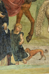 Kunst der Renaissance. Il Sodoma-Künstler. Leben des heiligen Benedikt. 1505. Italien