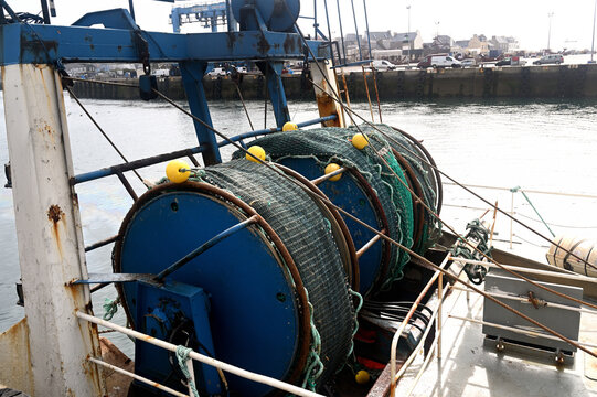 Fishing Vessel, Trawler In A Fishing Harbour