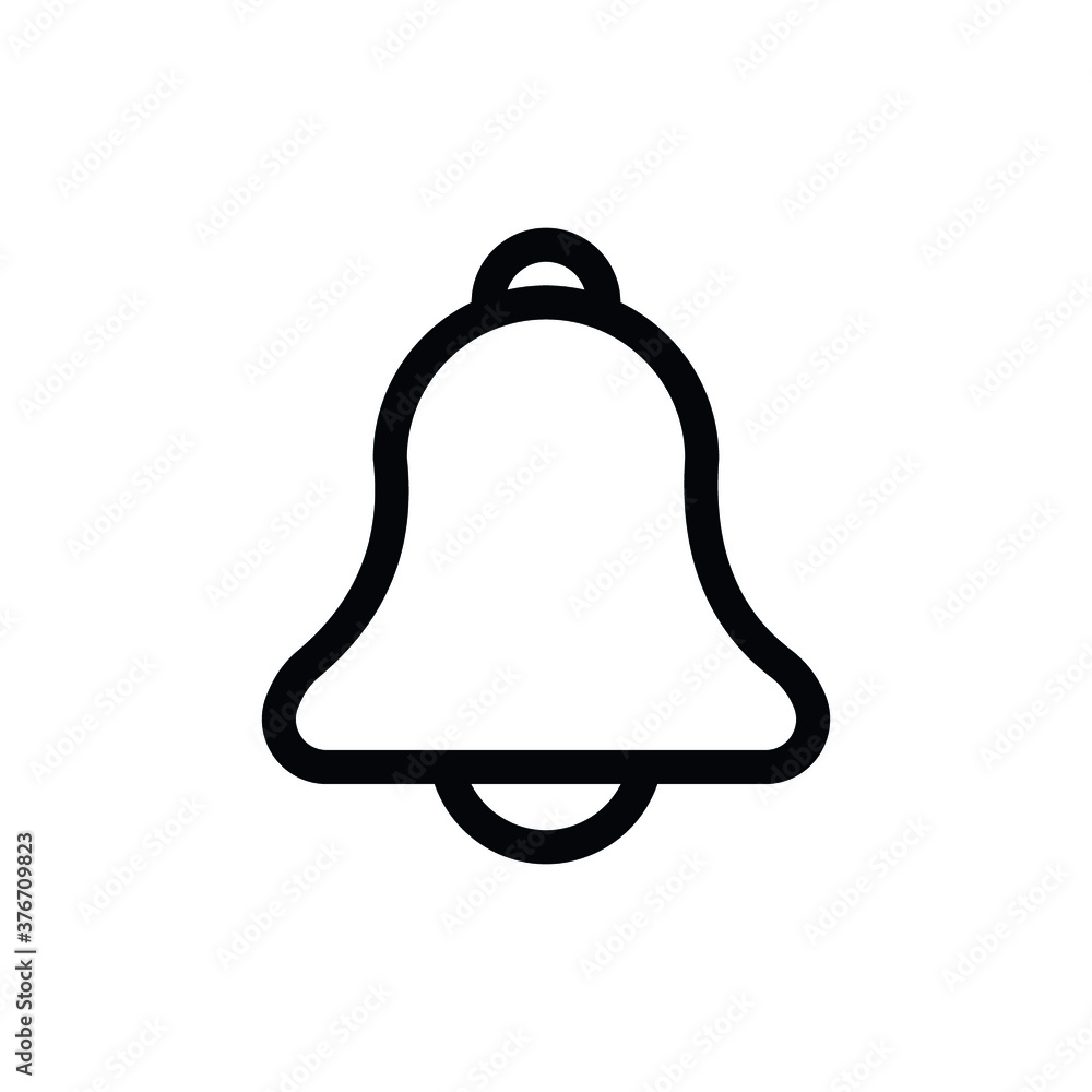 Aufkleber message notification bell outline flat icon for apps