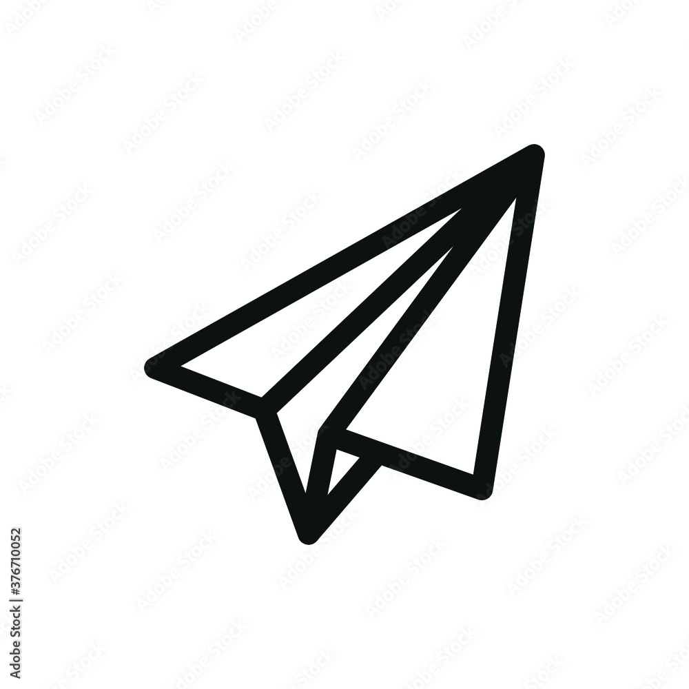 Poster paper plane icon design. vector.