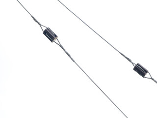 Electrical stay wire against the sky