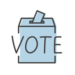 ballot box and vote word concept- vector illustration