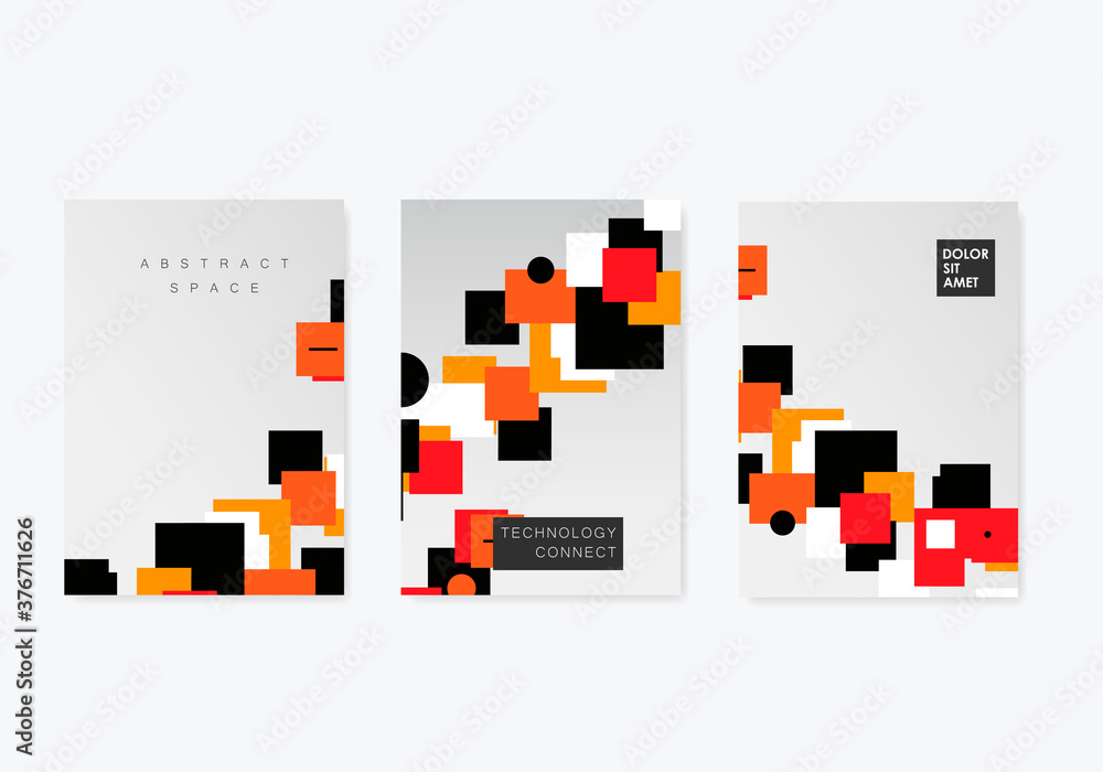 Poster layout template with square design brochure. abstract modern print. promotion banner concept. vector