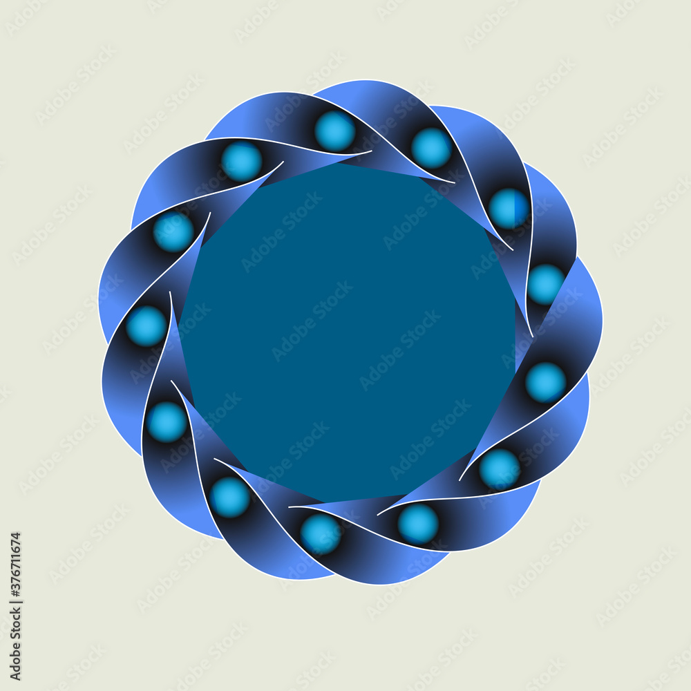 Poster vector abstract circle frame. isolated design template