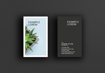 Watercolor Vertical Business Card