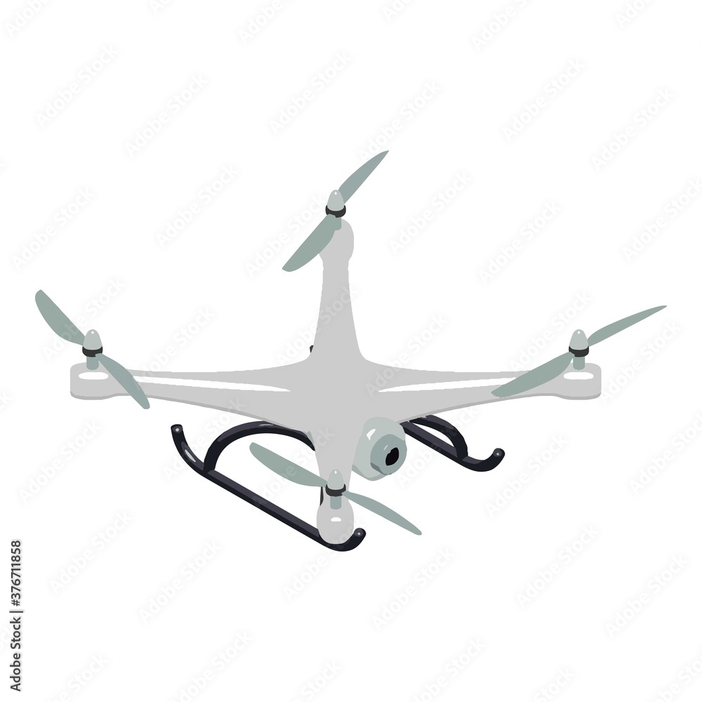 Poster camera drone icon. isometric of camera drone vector icon for web design isolated on white background