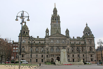 Fototapeta na wymiar Glasgow City Chambers in Scotland